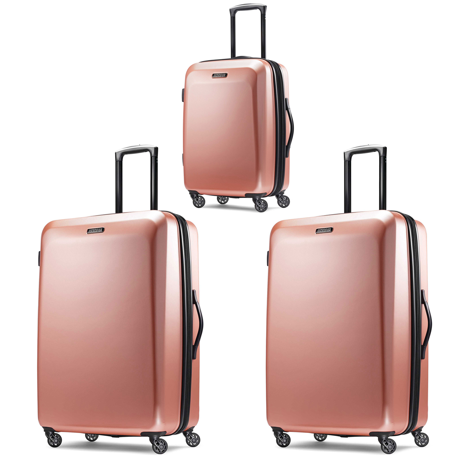 sammy's soft goods luggage rose gold