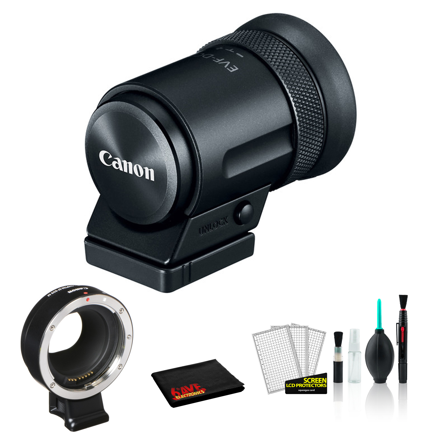 Canon EVF-DC2 Electronic Viewfinder (Black) 1727C001 Bundled