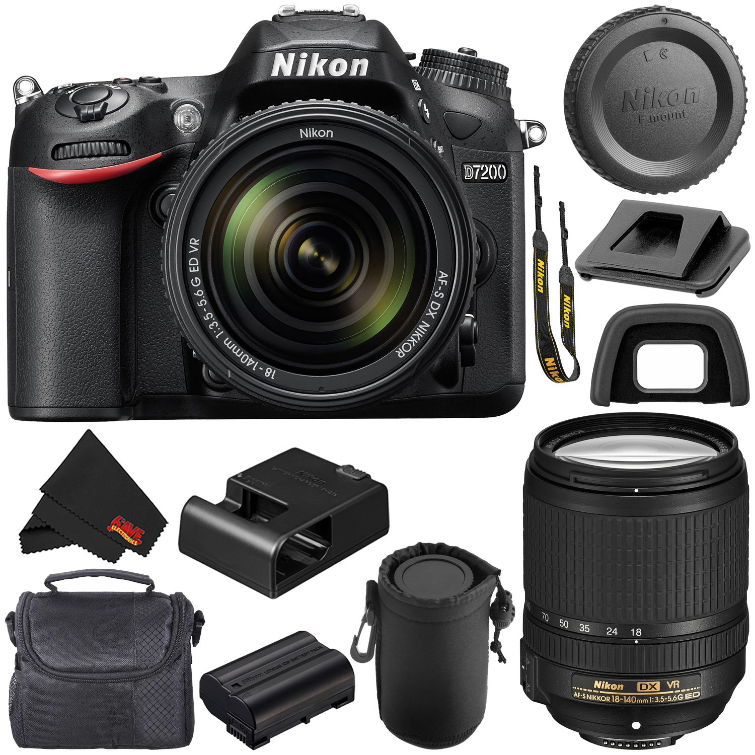 Nikon D7200 DSLR Camera with 18-140mm Lens 1555 (International Nikon D7200 DSLR Camera with 18-140mm Lens 1555 (International