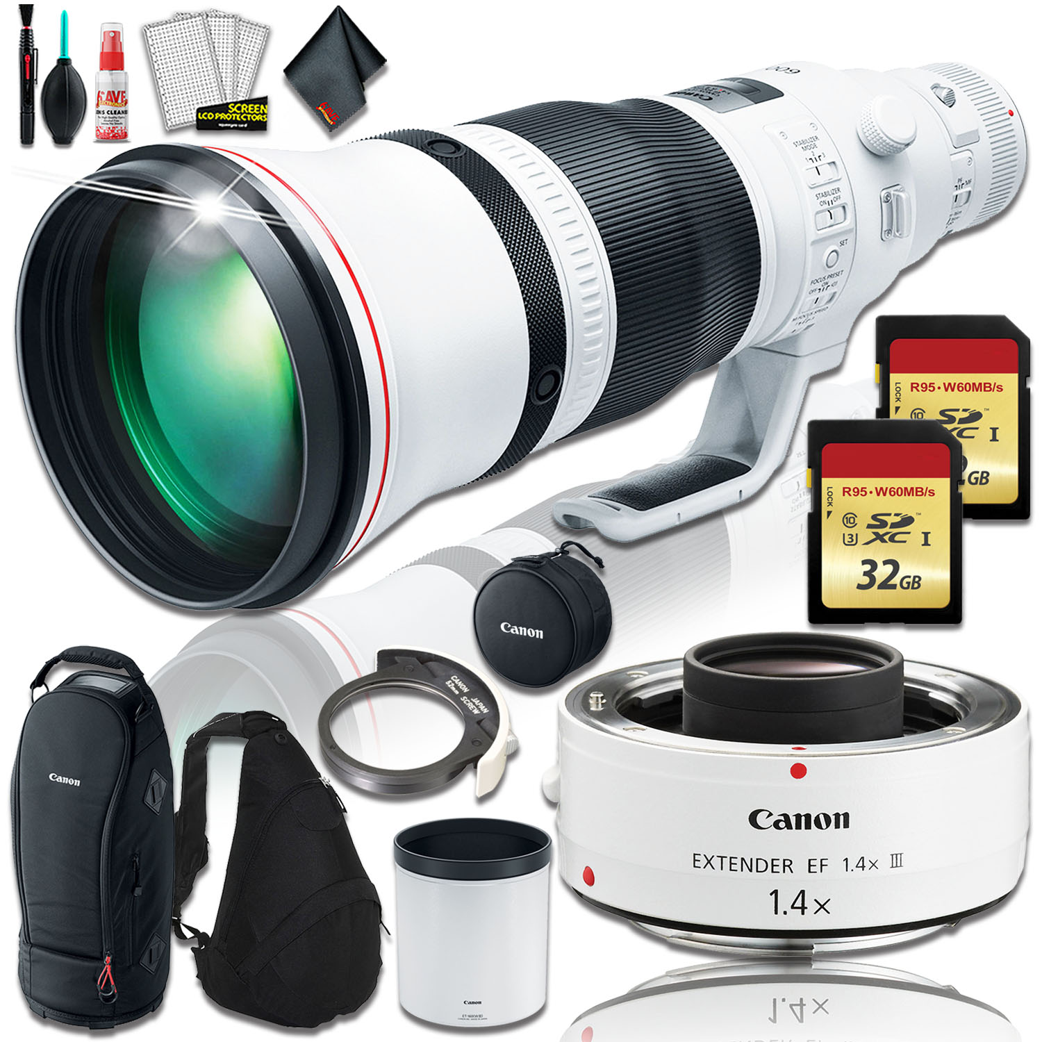Canon EF 600mm f/4L IS III USM Lens with Memory Cards and
