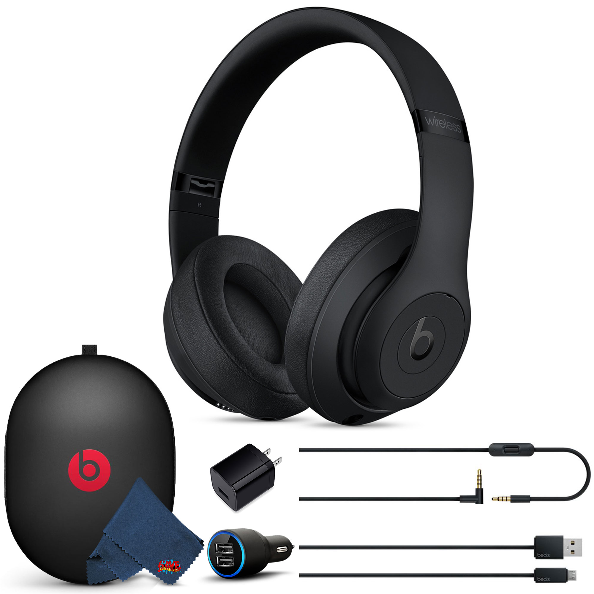 Беспроводные наушники Beats Studio3 с USB-адаптерами для зарядки