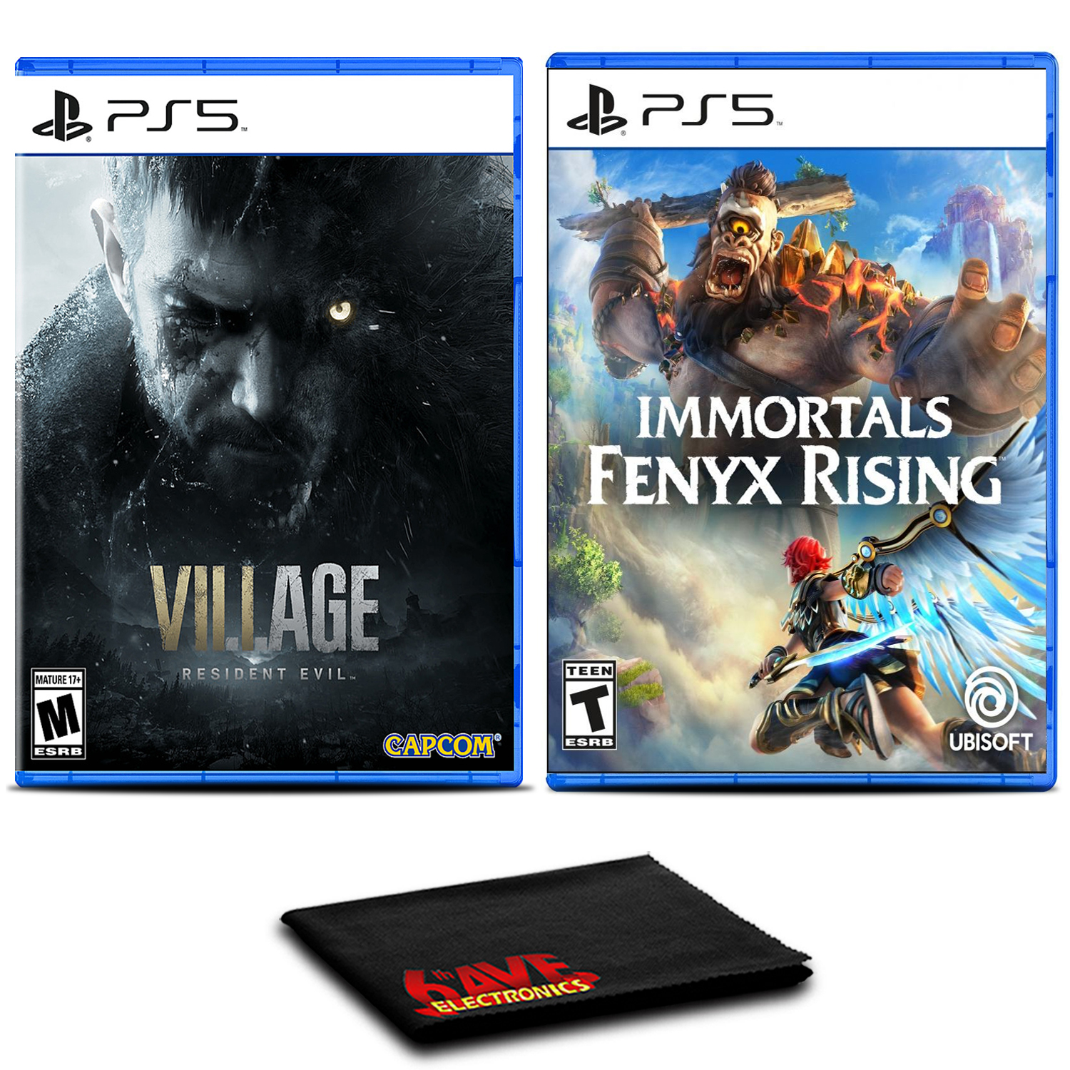 Resident Evil Village And Immortals Fenyx Rising - Two Games For PS5 - $137.59
