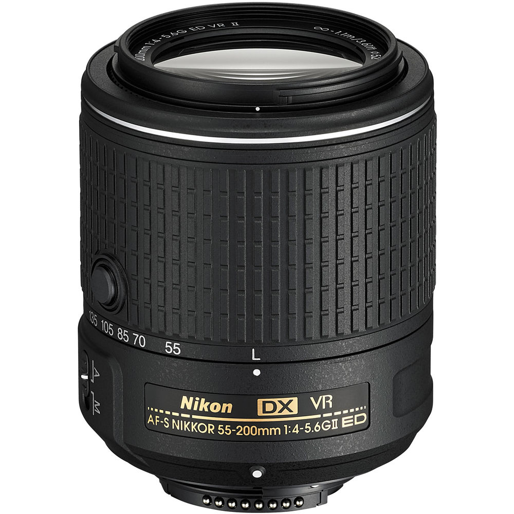 Nikon AF-S DX 55-200mm f/4-5.6G ED VR II Lens (20050) Intl Model