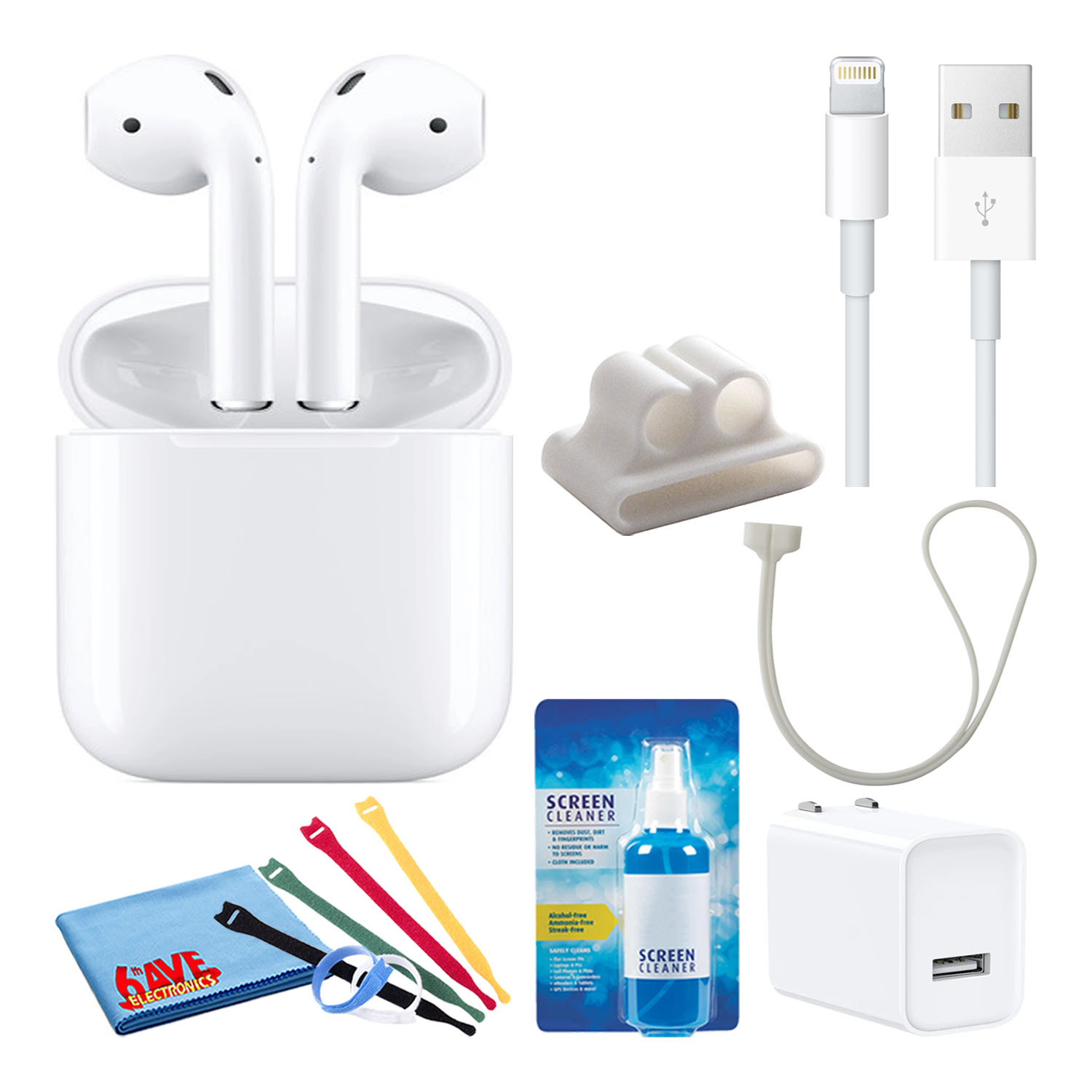 Apple AirPods with Wireless Charging (2nd Gen) with Cable