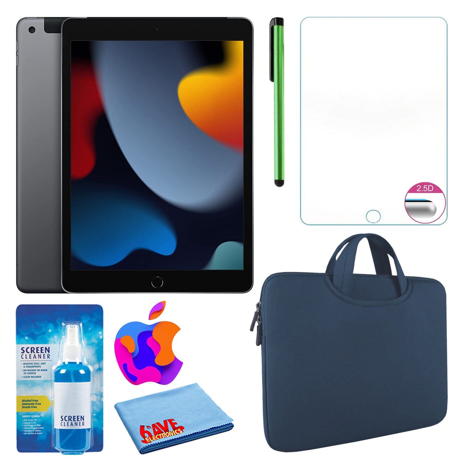 Apple 10.2" iPad (2021, 64GB, Wi-Fi, Space Gray) All You Need Travel Bundle - Picture 10 of 12