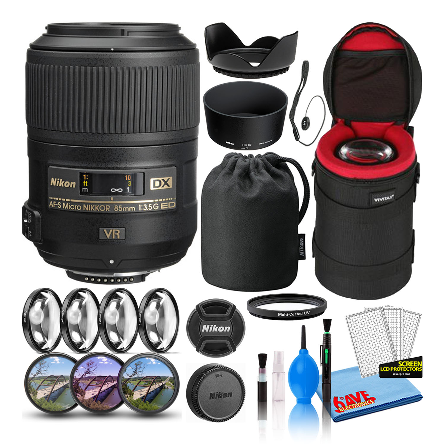 Nikon AF-S DX Micro 85mm f/3.5G ED VR Lens (2190) Intl Model