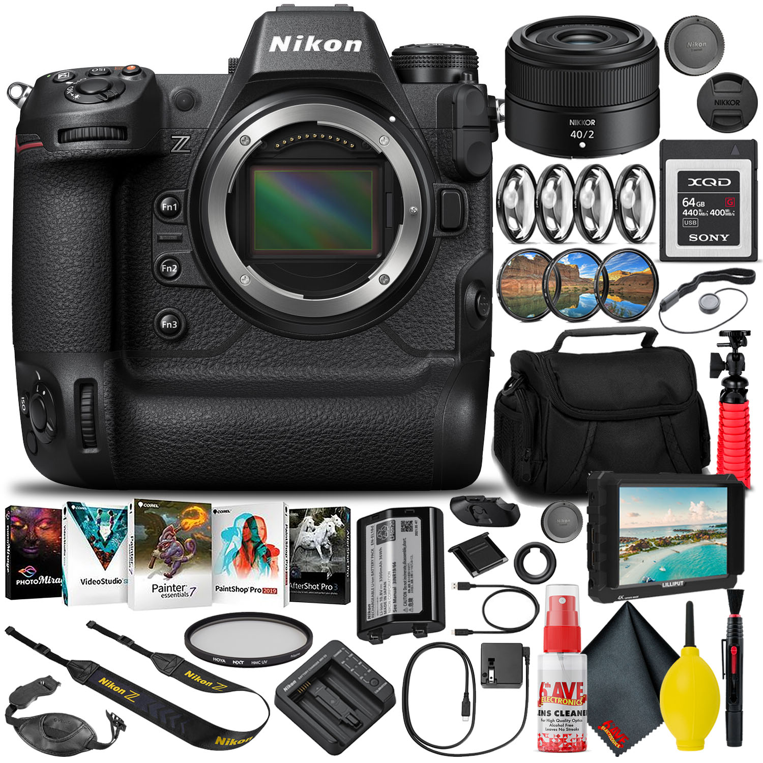 Беззеркальный фотоаппарат Nikon Z9 (1669) с объективом 40 мм + карта памяти XQD на 64 ГБ (МЕЖДУНАРОДНАЯ)