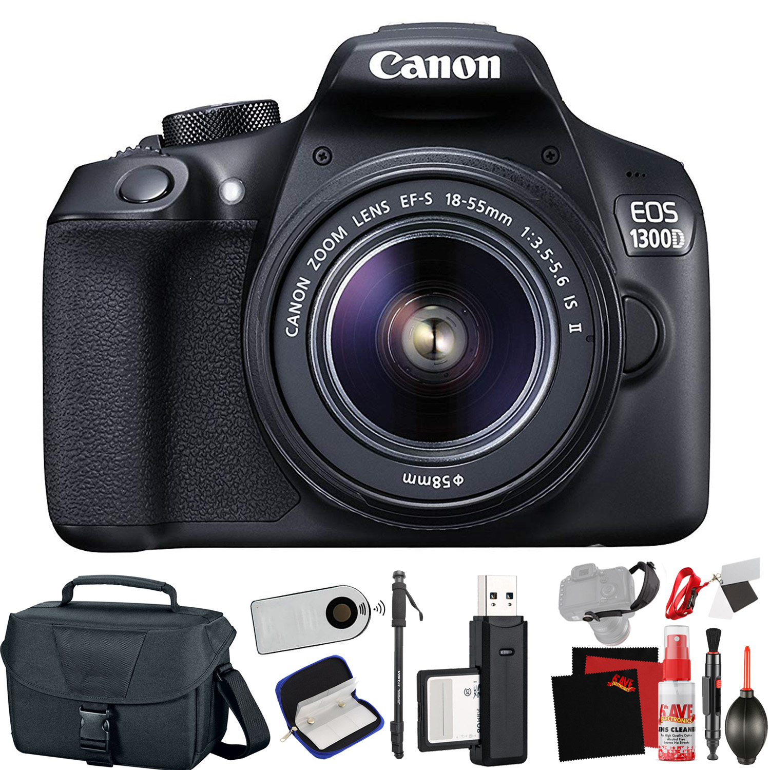 Canon Eos Rebel T6 Digital SLR Camera Kit with EF-S 18-55mm DC III Lens with Extra Accessory Bundle