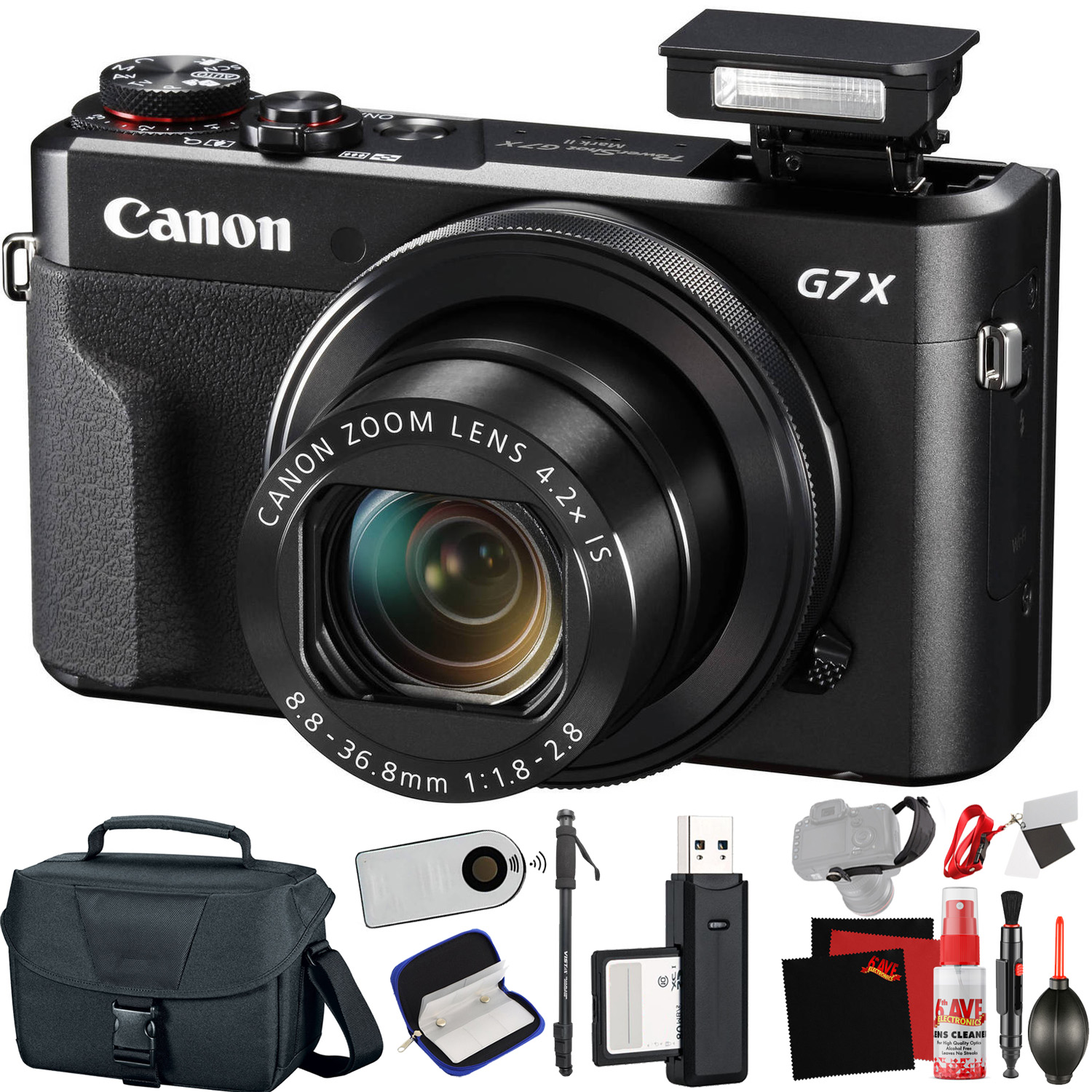 Canon PowerShot G7 X Mark II Digital Camera (Intl Model) +Extra Accessory Bundle - Picture 1 of 6