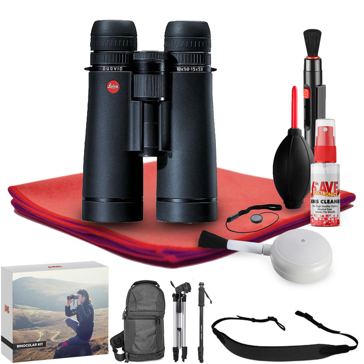 Leica 10/15x50 Duovid Binocular (Black) Exclusive Outdoors Binoculars