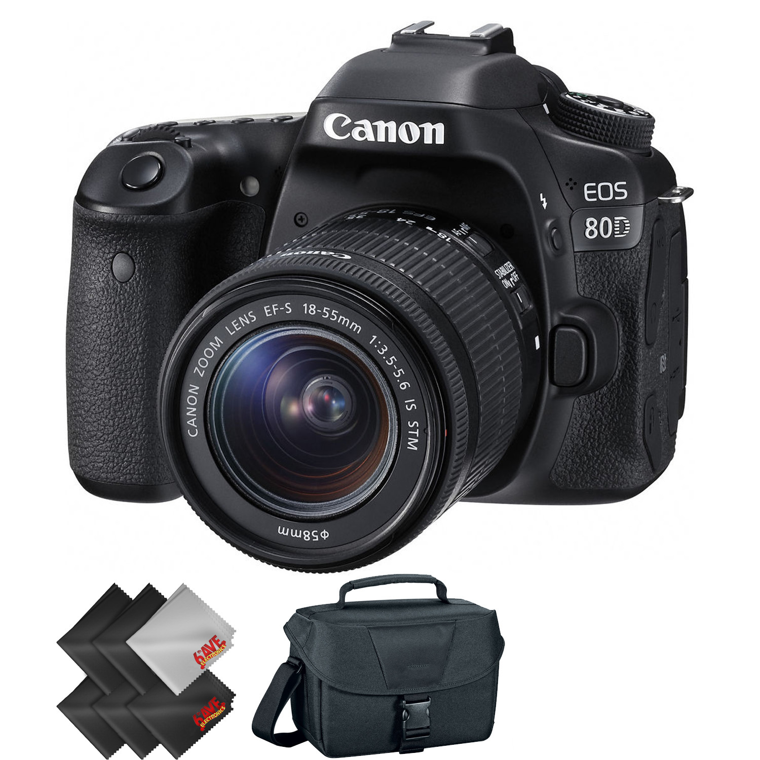  Canon  EOS 80D  DSLR Camera  with 18 55mm Lens 1 Year 