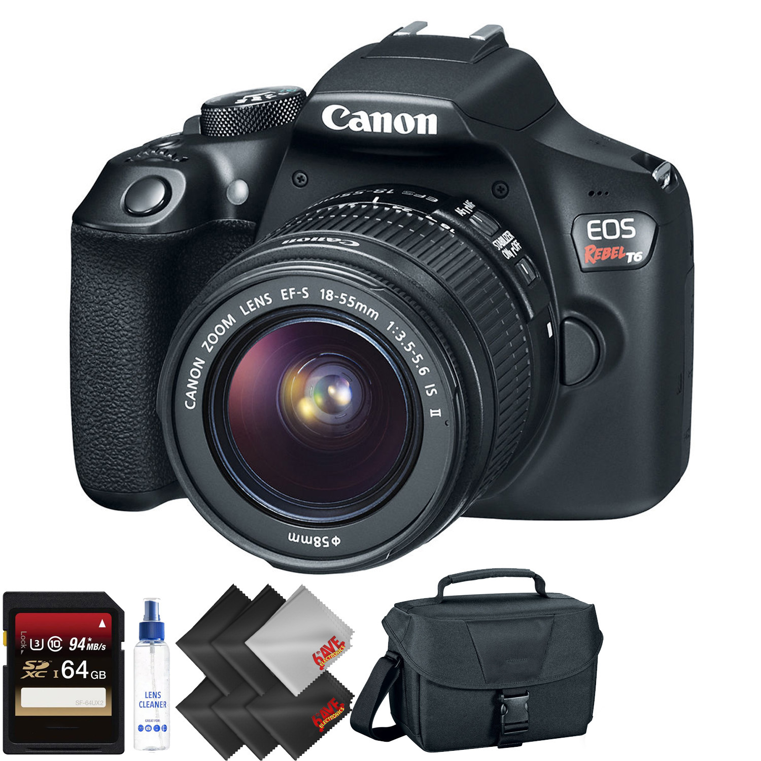 Canon EOS Rebel T6 18.0 MP Digital DSLR Camera Kit with 1855 EFS Lens