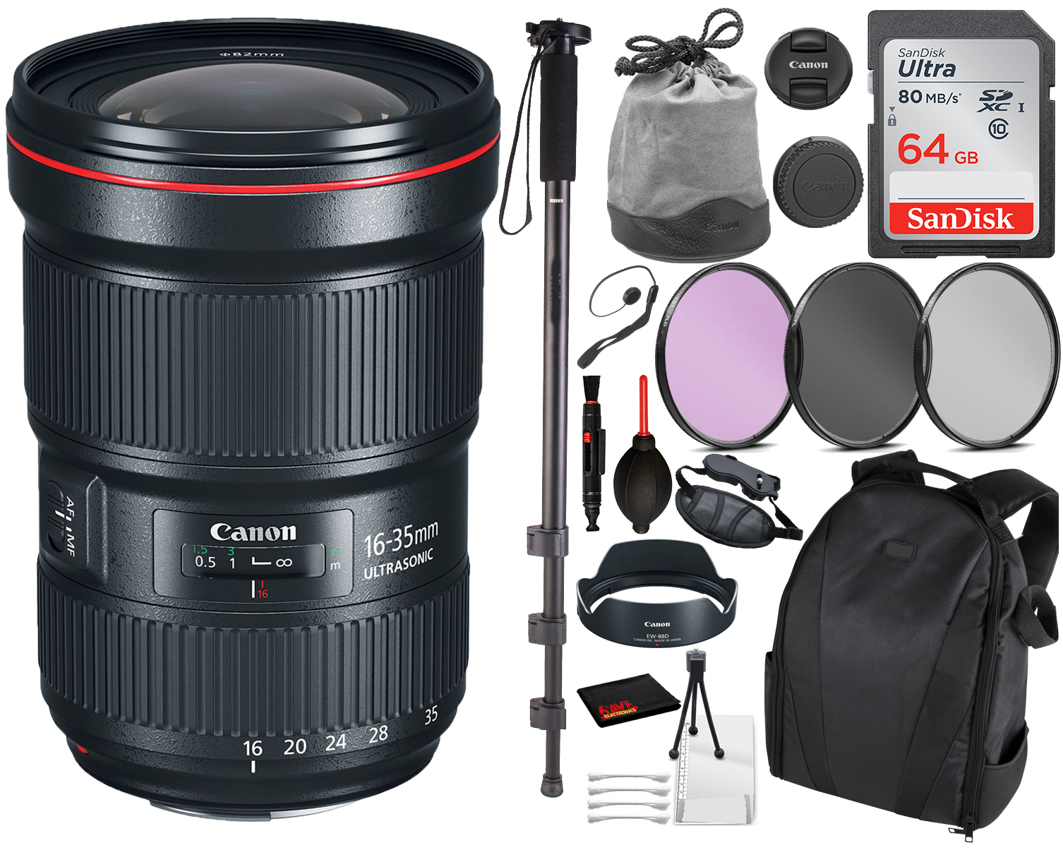 Canon EF 16-35mm f/2.8L III USM Lens (0573C002) Essential Bundle 
