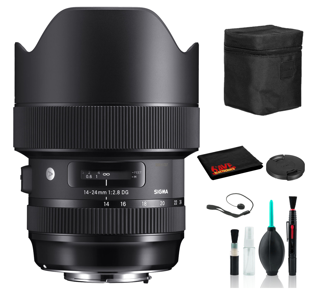 Sigma 14-24mm f/2.8 DG HSM Art Lens for Nikon F with Bundle