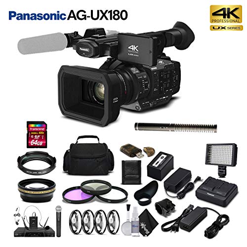 Panasonic AG-UX180 4K Premium Professional Camcorder (AG-UX180PJ ...