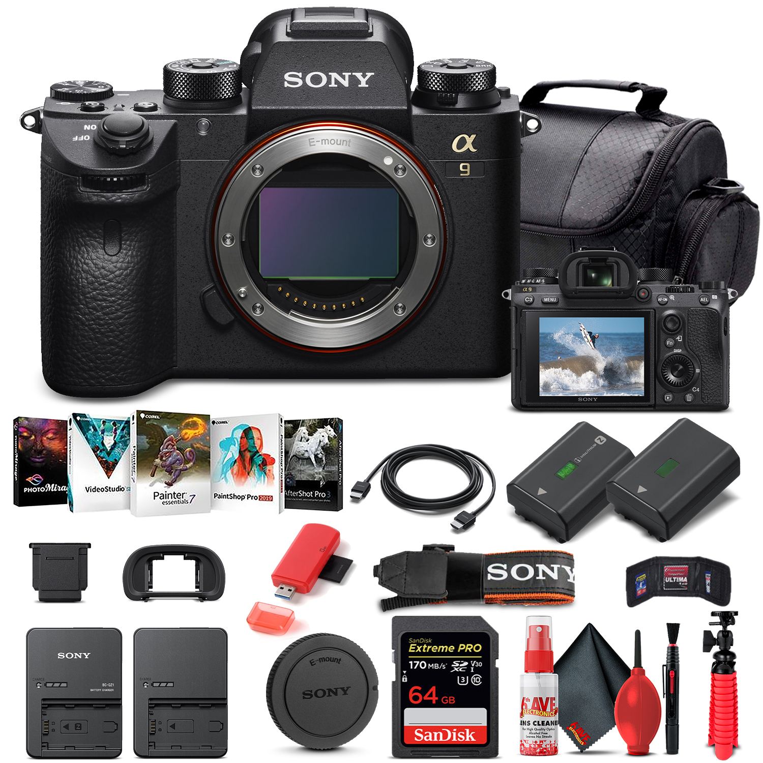 Sony Alpha a9 II Mirrorless Camera Body Only ILCE9M2/B - Basic Bundle - Picture 1 of 8