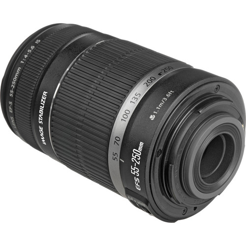 Canon EF-S 55-250mm f/4-5.6 IS II Lens (5123B006) + Filter Kit +