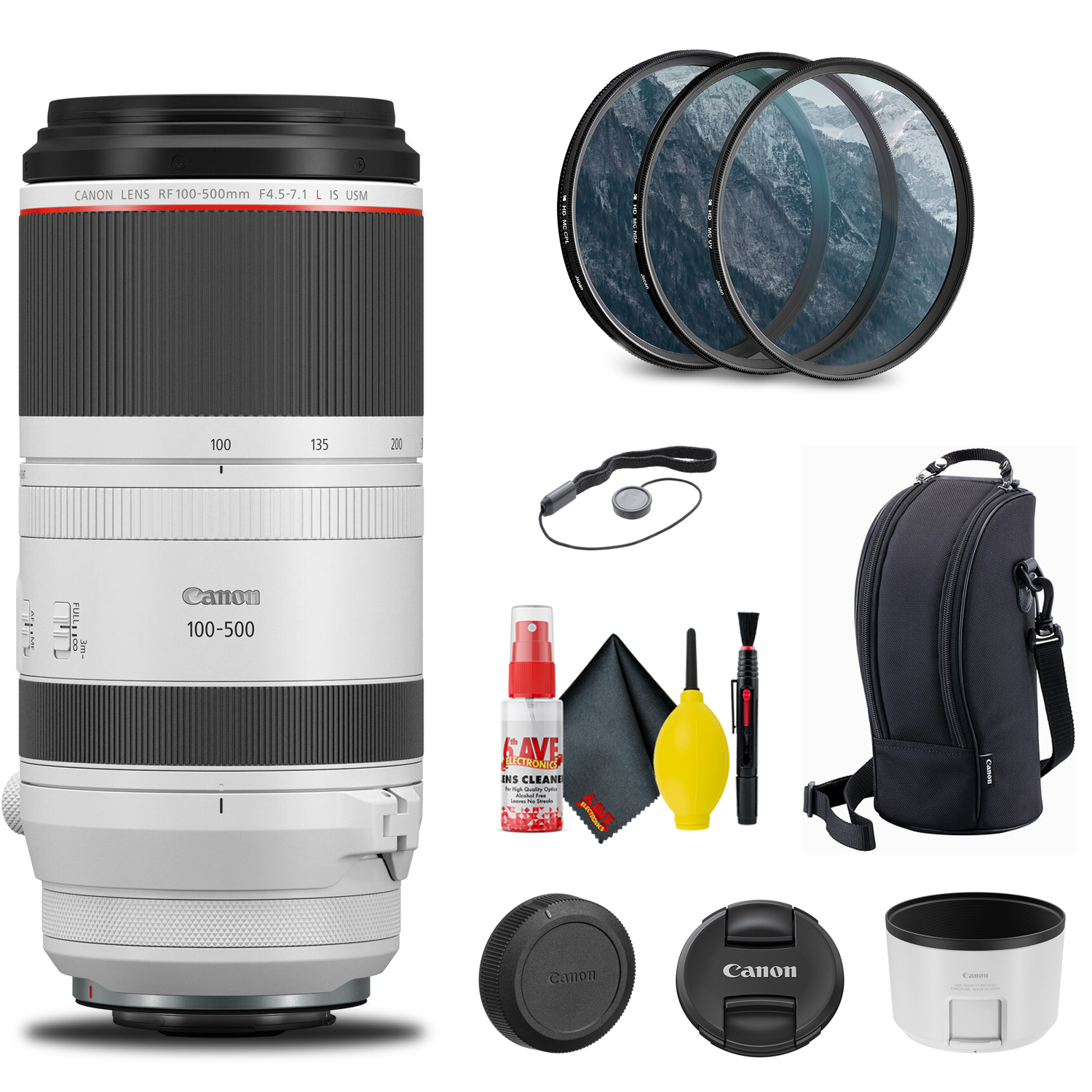 Canon RF 100-500mm IS USM Lens (4112C002) Filter Kit