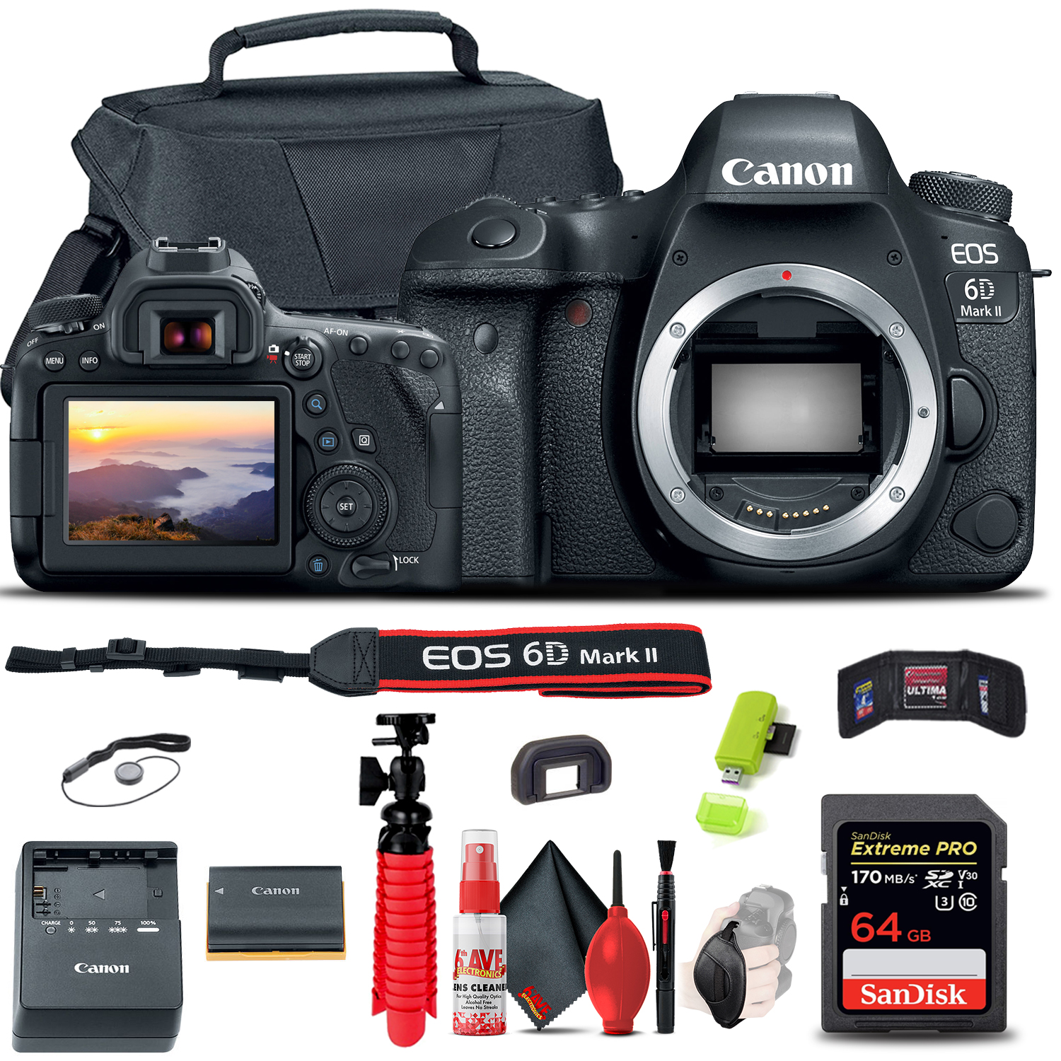 Canon EOS 6D Mark II 26,2 MP DSLR Camera (Body Only) for