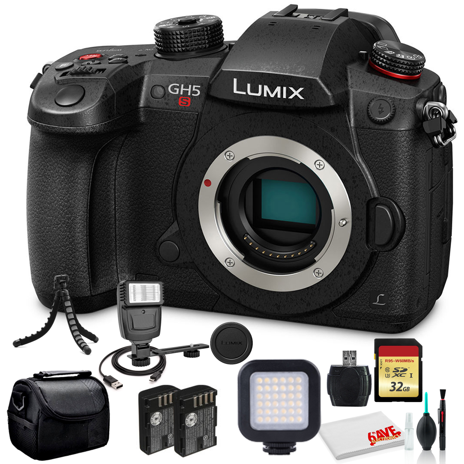 Panasonic Lumix DC-GH5S Mirrorless Digital Camera (DC-GH5S) Bundle