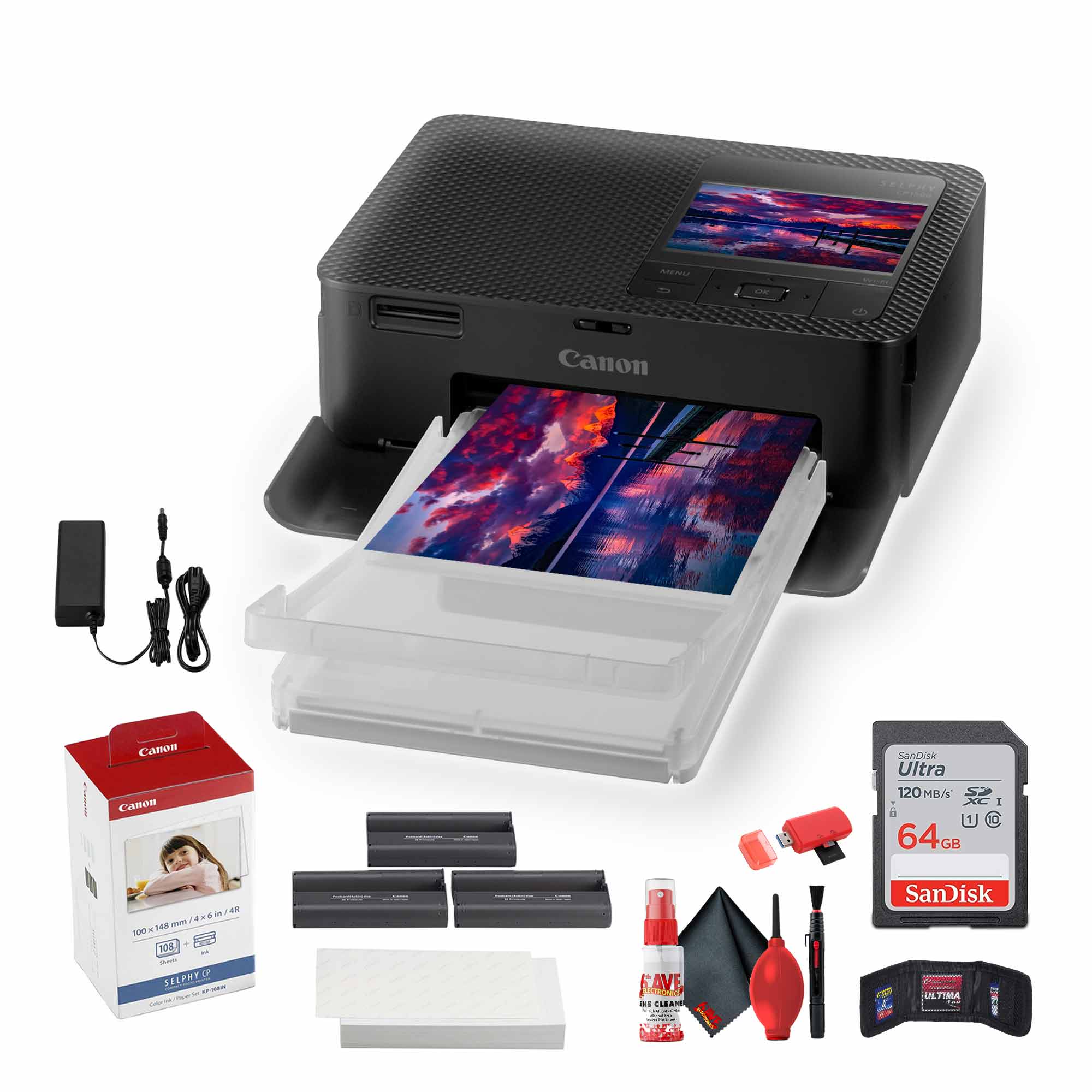Canon SELPHY CP1500 Photo Printer + Canon KP-108IN Color Ink and Paper Set + - Picture 8 of 14