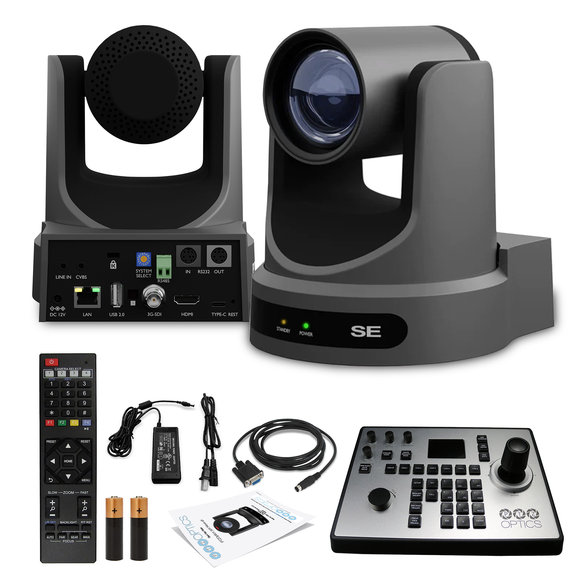 PTZOptics Move SE PTZ Camera with Optical Zoom + PTZOptics PT-JOY-G4
