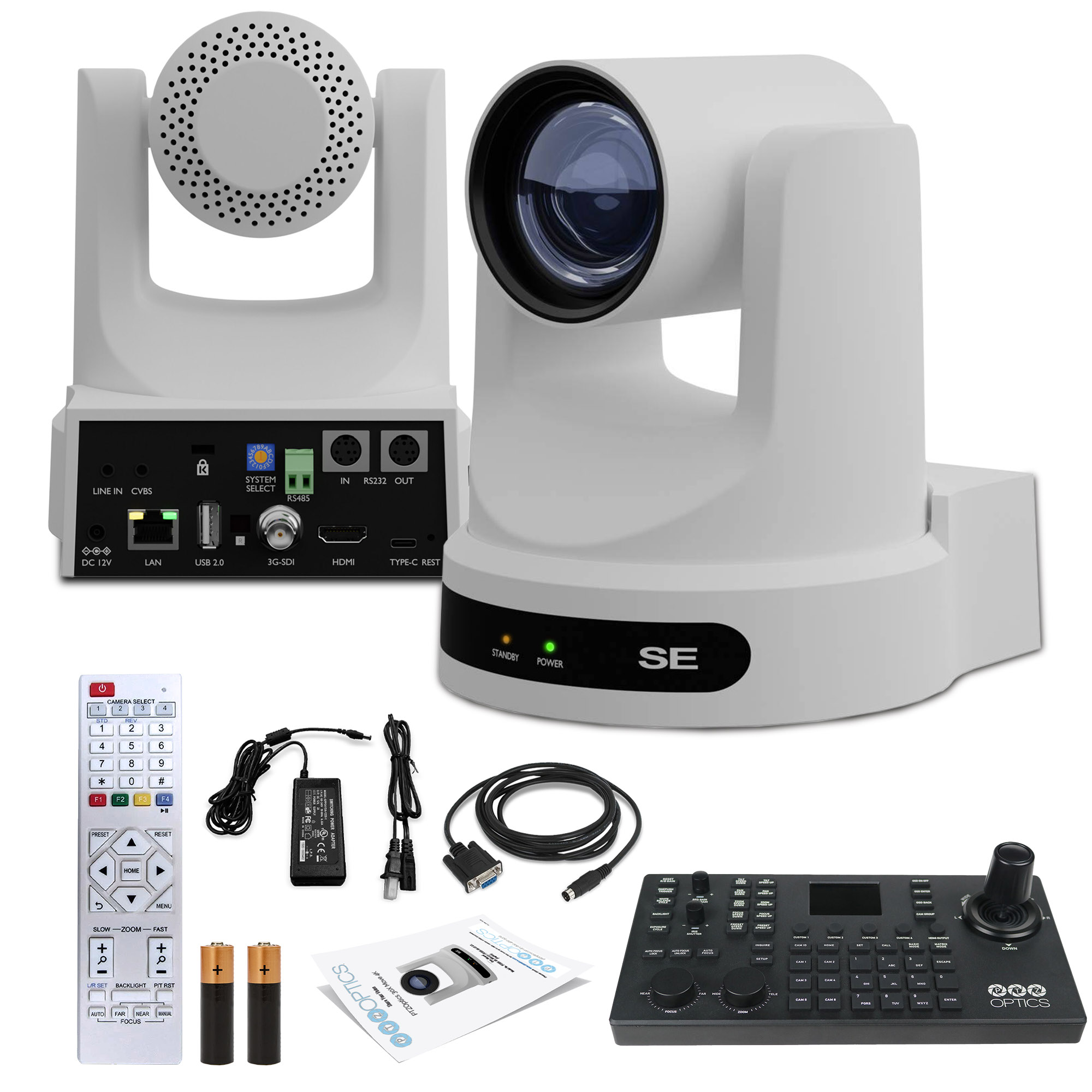 PTZOptics Move SE PTZ Camera with Optical Zoom + SuperJoy PTZ Camera Controller