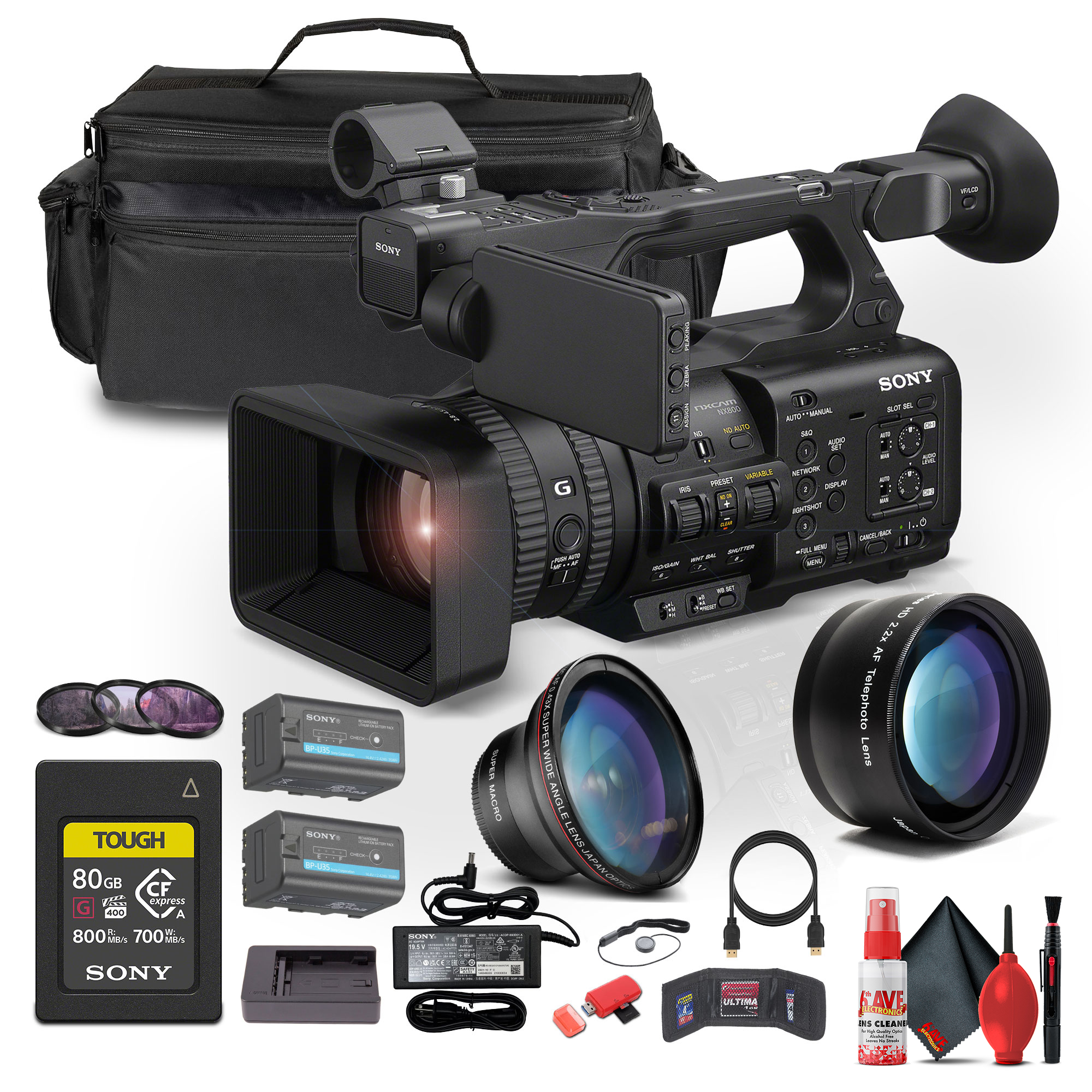 Sony HXR-NX800 4K HDR 1" Sensor NXCAM Camcorder (HXR-NX800) + Sony 80GB - Picture 1 of 10